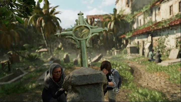 After completing the task for the children, you must help the woman raise the cross - Mission of San Juan side quests in Shadow of the Tomb Raider - Side Quests - Shadow of the Tomb Raider Game Guide
