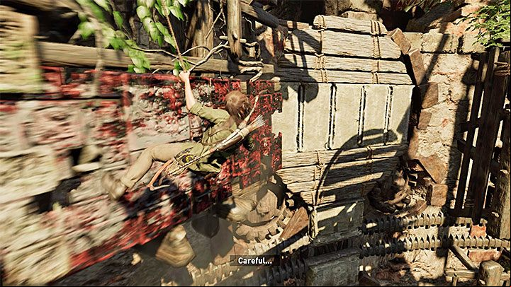 Lower yourself using the rope and start running on the wall - How to complete the Trial of the Eagle in Shadow of the Tomb Raider Game? - Solving Riddles - Shadow of the Tomb Raider Game Guide