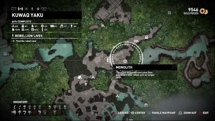In the northern part of the Kuwaq Yaku location you will find a monolith - Mam monoliths in Shadow of the Tomb Raider Game - Monoliths - Shadow of the Tomb Raider Game Guide