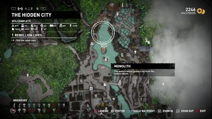 Monolith contains the following hint - The waters below protect me from the waters above - Mam monoliths in Shadow of the Tomb Raider Game - Monoliths - Shadow of the Tomb Raider Game Guide