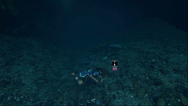 To find a treasure you have to dive under the waterfall - Mam monoliths in Shadow of the Tomb Raider Game - Monoliths - Shadow of the Tomb Raider Game Guide