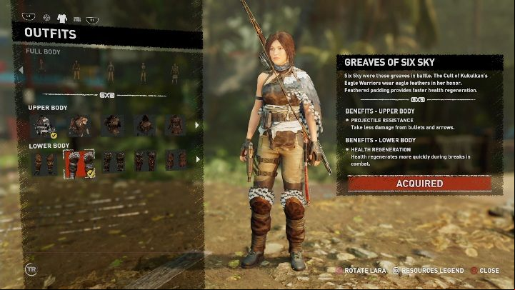How to get - Finish the crypt in The Hidden City, which can be found during the Hearts and Minds side mission - All Laras outfits in Shadow of the Tomb Raider - Equipment - Shadow of the Tomb Raider Game Guide