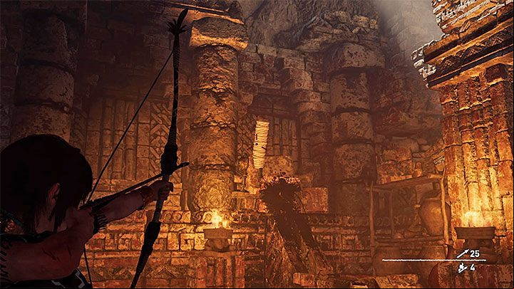 Start with locating the lever with ropes located left from the barricade (the picture above) - Exploration of the Belly and Head of the Serpent - The Hidden City - The Hidden City - Shadow of the Tomb Raider Game Guide