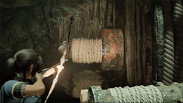Find a wall that Lara can climb - Exploring of the temple - Eye of the Serpent; Empty-Handed - Mountain Temple Cenote - Shadow of the Tomb Raider Game Guide