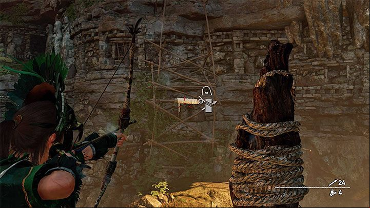 Move along the ledge until you reach the point, where you must climb another ledge - Finding Unuratu in the temple of Kukulkan - Rebellion Lives - The Hidden City - return - Shadow of the Tomb Raider Game Guide