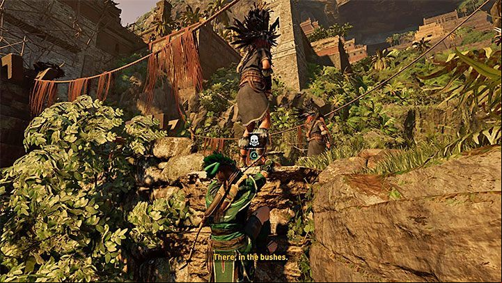 Lara will soon reach another place where you can throw off a cultist standing at the edge of a cliff (see the picture above) - Escape with Unuratu and exploration of the Sinchi Chiqa tomb - Last Emperor - The Hidden City - return - Shadow of the Tomb Raider Game Guide