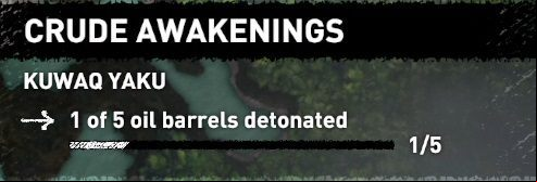 In order to complete this challenge, you must explode 5 barrels - Challenges in Kuwaq Yaku | Secrets in Shadow of the Tomb Raider - Kuwaq Yaku - Shadow of the Tomb Raider Game Guide