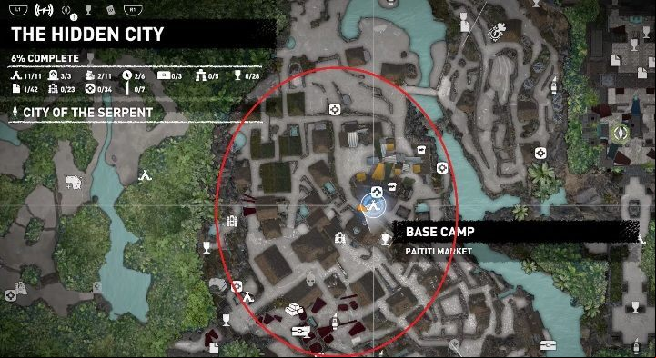 To start the Changing the weather challenge you must go to the area marked in the map above - Challenges in The Hidden City | Secrets in Shadow of the Tomb Raider - The Hidden City - Shadow of the Tomb Raider Game Guide