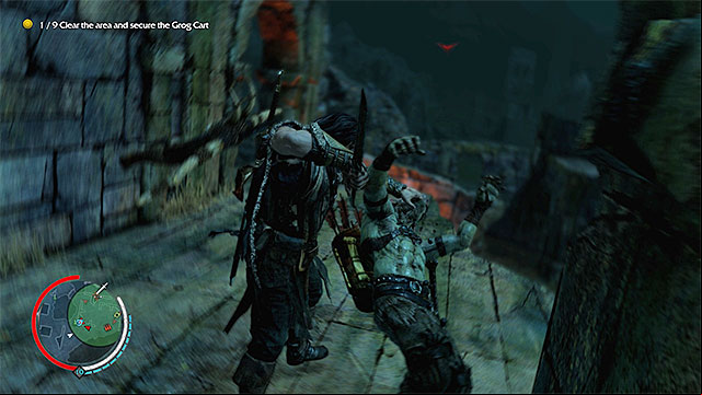 It is a good idea to eliminate the orcs, one after another, silently - 10: The Dark Monument | Main missions - Main missions - Middle-earth: Shadow of Mordor Game Guide