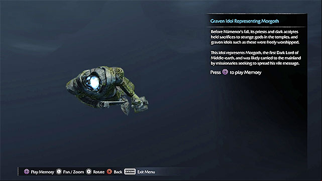 After you add the artifact to your inventory, locate the interactive spot shown in the above screenshot and play the memory - List of artifacts: Udun | Collectibles - Artifacts - Artifacts - Middle-earth: Shadow of Mordor Game Guide
