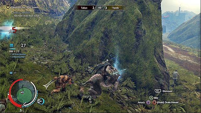 Attack the orcs with your sword and have the caragor bite to death the stunned opponents - 14: Big Game | Main missions - Main missions - Middle-earth: Shadow of Mordor Game Guide