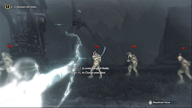 You can practice using the bow and stunning the enemies - 1: Prologue | Main missions - Main missions - Middle-earth: Shadow of Mordor Game Guide