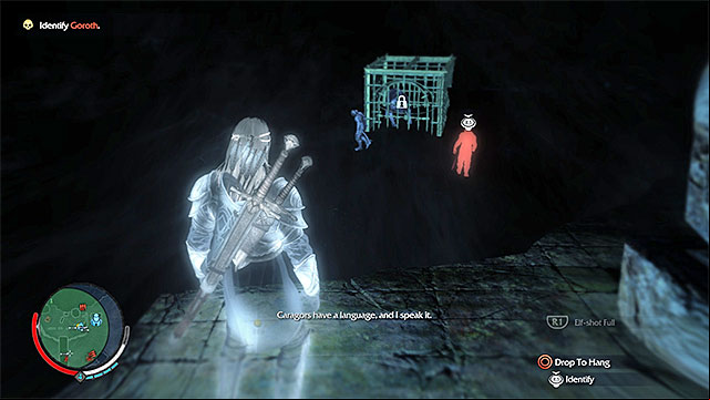 Goroth is standing next to the cage with the captive caragor - 3: The Spirit of Mordor | Main missions - Main missions - Middle-earth: Shadow of Mordor Game Guide