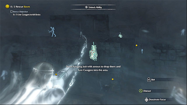 Mission marker is on the top of a tower - Unleashed | Outcast Rescue Missions - Outcast Rescue Missions - Middle-earth: Shadow of Mordor Game Guide