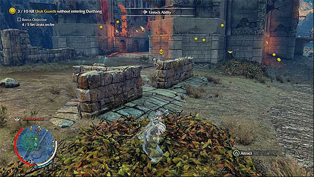 Try not to draw the attention of other orcs in the stronghold - Shadow Under Siege (bow) | Weapon Missions - Weapon Missions - Middle-earth: Shadow of Mordor Game Guide