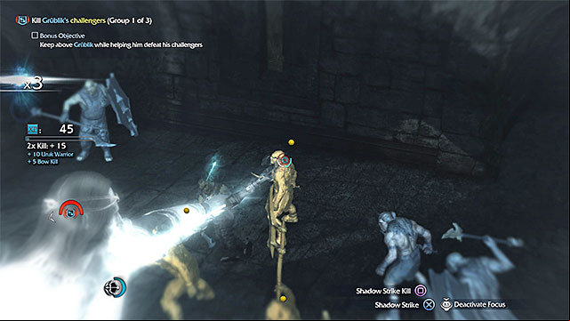 Use the bow to attack the marked orcs - 16: The Power of the Wraith | Main missions - Main missions - Middle-earth: Shadow of Mordor Game Guide