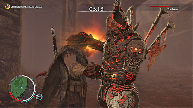 If you are spotted, you lose some of your health, as a result of the Towers attacks - 20a: Lord of Mordor | Main missions - Main missions - Middle-earth: Shadow of Mordor Game Guide