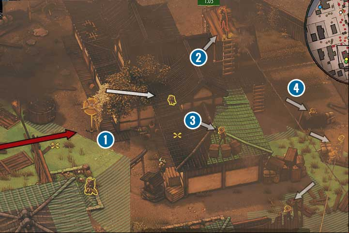 Begin with the southern group: Yuki and Takuma - Mission 8 - Kanazawa City | Walkthrough - Campaign - Shadow Tactics: Blades of the Shogun Game Guide