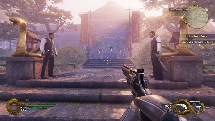 Ahead of you, the headquarters of Mamushi Heiki - All in a Days Hard Work | Main missions - Main missions - Shadow Warrior 2 Game Guide