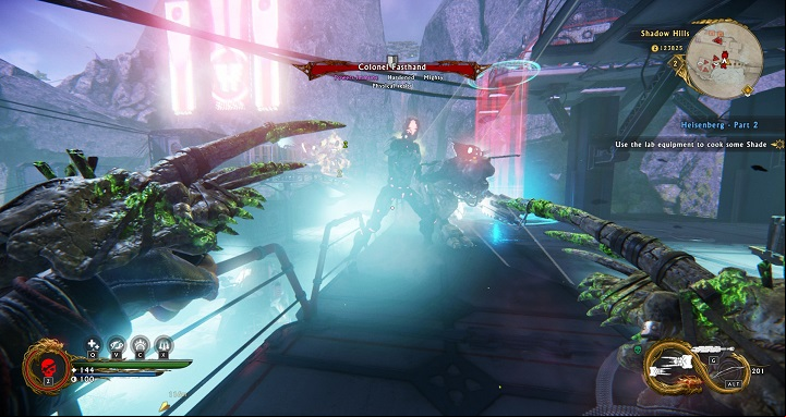 The boss is located on top of the tower - Heisenberg | Side missions - Side missions - Shadow Warrior 2 Game Guide