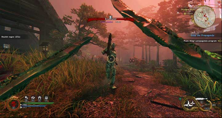 The boss of the location has a large guard in form of Drones and Zilla Soldiers - Stop the Propaganda | Side missions - Side missions - Shadow Warrior 2 Game Guide