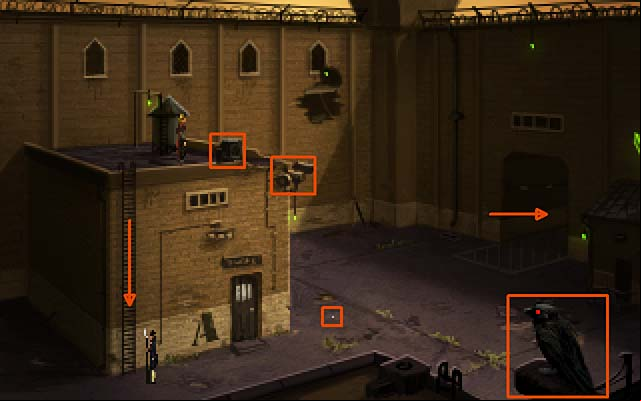 Now use the listening device on the speakers (below the roof) - Escape from prison - Act two - Shardlight - Game Guide and Walkthrough
