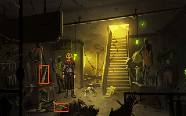 Climb up the rubble and in the room above use the shrapnel to cut the piece of rope which is drooping from the hole (on the bottom left) - Find the Reaper - Act two - Shardlight - Game Guide and Walkthrough