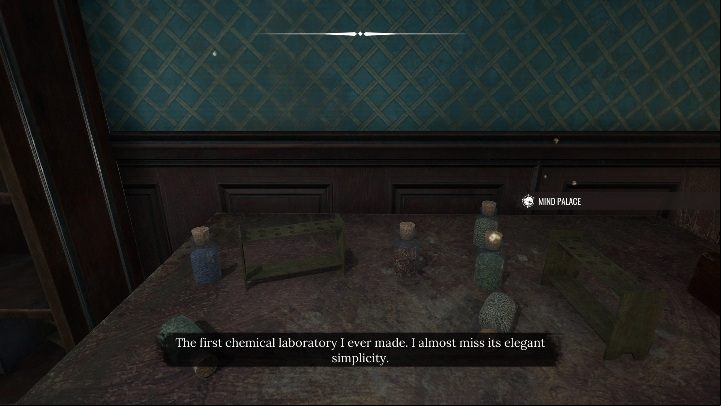 On the desk, you will find the first reagents that little Sherlock used to learn his trade - Sherlock Holmes Chapter One: Mothers love, Sherlocks room - walkthrough - Motherly love - Sherlock Holmes Chapter One Guide