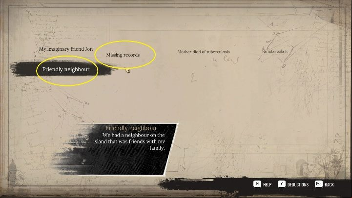After you have acquired all the elements, you need to connect the following facts - Sherlock Holmes Chapter One: Mothers love, Sherlocks room - walkthrough - Motherly love - Sherlock Holmes Chapter One Guide