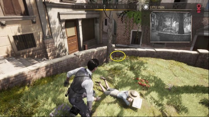Exact location: Going north from the Scalado theatre, you will come across a really small park - Sherlock Holmes Chapter One: Treasures - list of all - Secrets & Collectibles - Sherlock Holmes Chapter One Guide