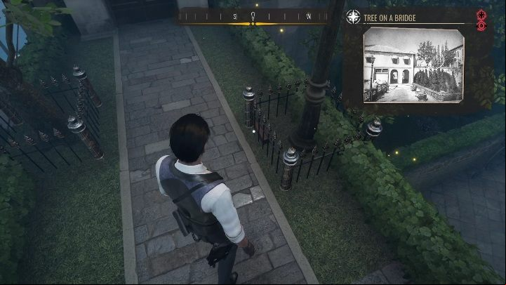 Exact location: The small bridge has a few lamps illuminating the nearby area - Sherlock Holmes Chapter One: Treasures - list of all - Secrets & Collectibles - Sherlock Holmes Chapter One Guide