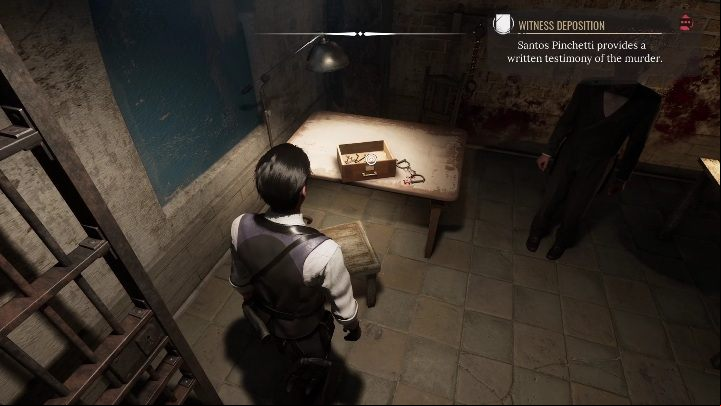 In cell number 7, you'll find the first suspect - Sherlock Holmes Chapter One: Sacrificial Lamb, Police Station - walkthrough - Sacrificial lamb - Sherlock Holmes Chapter One Guide