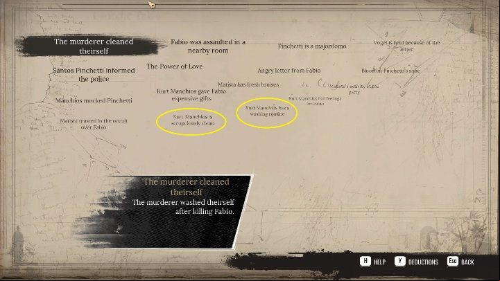 The last two clues you need to connect are - Sherlock Holmes Chapter One: Sacrificial Lamb, Police Station - walkthrough - Sacrificial lamb - Sherlock Holmes Chapter One Guide
