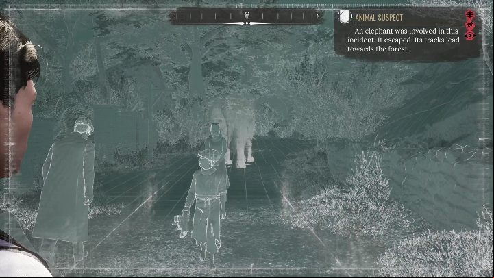 It is important to use the concentration mode here - Sherlock Holmes Chapter One: Gilded Cage, elephant escape - walkthrough - A gold-plated cage - Sherlock Holmes Chapter One Guide