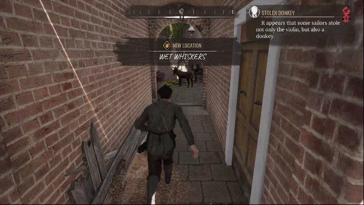 Walking to the east of the church, you will find a bar located in a small street - Sherlock Holmes Chapter One: String Theory - walkthrough, Other Cases - Other matters - Sherlock Holmes Chapter One Guide