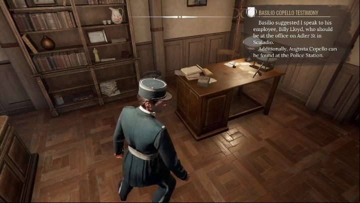 Start with the desk on the right - Sherlock Holmes Chapter One: Iron Coffin - walkthrough, Other Cases - Other matters - Sherlock Holmes Chapter One Guide