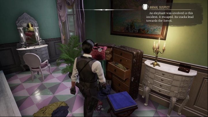 Your next assignment will be to search Imogen's room, specifically one of her cupboards - Sherlock Holmes Chapter One: Gilded Cage, Gilden Residence - walkthrough - A gold-plated cage - Sherlock Holmes Chapter One Guide