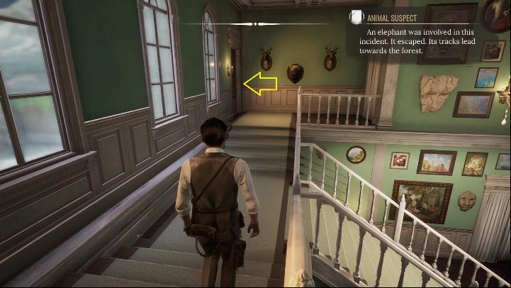 You'll find Imogen's father's office directly across from her room - Sherlock Holmes Chapter One: Gilded Cage, Gilden Residence - walkthrough - A gold-plated cage - Sherlock Holmes Chapter One Guide