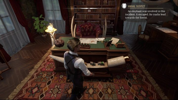The next thing you need to examine is the desk - Sherlock Holmes Chapter One: Gilded Cage, Gilden Residence - walkthrough - A gold-plated cage - Sherlock Holmes Chapter One Guide