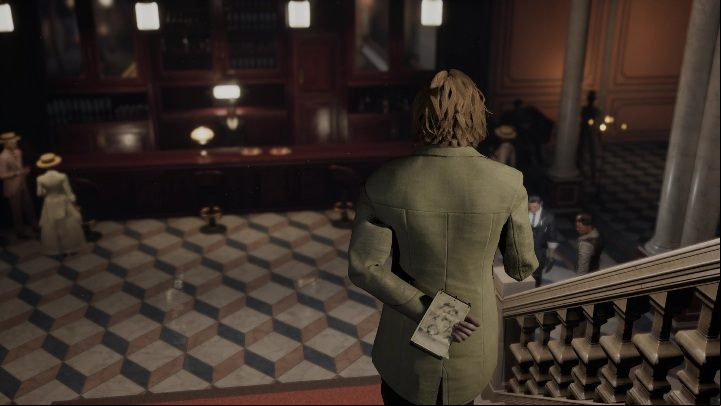 When you look at the information about the medium, an artist will come up to you - Sherlock Holmes Chapter One: A Mothers Love, hotel - walkthrough - Motherly love (beginning) - Sherlock Holmes Chapter One Guide