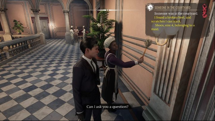 After checking the shoe, you must search for the maid - Sherlock Holmes Chapter One: Ghosts of the Past, seance room - walkthrough - Ghosts of the past - Sherlock Holmes Chapter One Guide