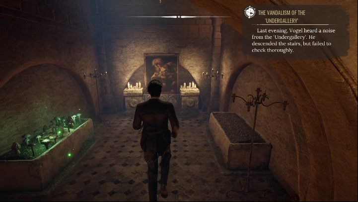 You'll find the next painting on the opposite side of the room - Sherlock Holmes Chapter One: The Muse From Abroad, Art Gallery - walkthrough - Muse from abroad - Sherlock Holmes Chapter One Guide