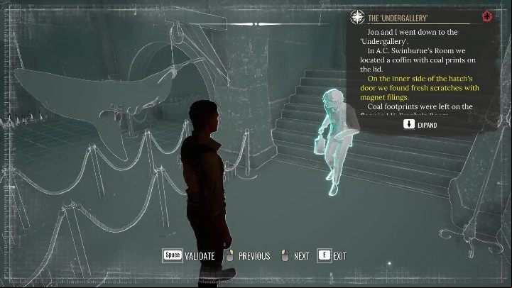 Finally, approach the stairs - Sherlock Holmes Chapter One: The Muse From Abroad, Art Gallery - walkthrough - Muse from abroad - Sherlock Holmes Chapter One Guide