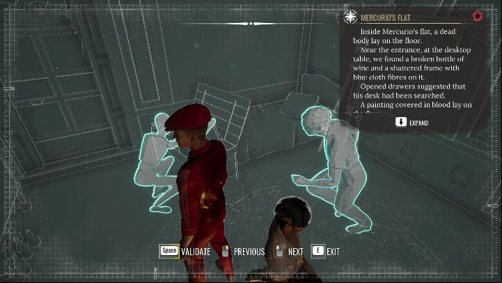 Next to the chest, an unknown person searches the paintings - Sherlock Holmes Chapter One: The Muse from Abroad, the painters apartment - walkthrough - The Muse From Abroad - Sherlock Holmes Chapter One Guide