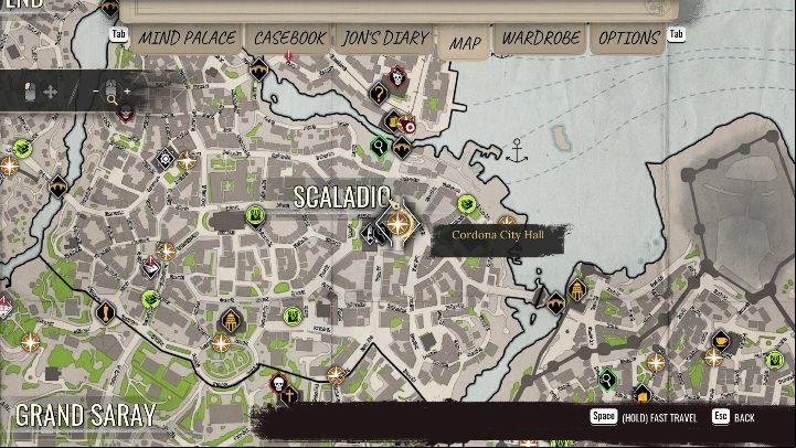 It's time to sumarise all the information you've gathered and head to City Hall where we can get more on the case - Sherlock Holmes Chapter One: The Muse from Abroad, Norton and Bernadotti - walkthrough, solution - The Muse From Abroad - Sherlock Holmes Chapter One Guide