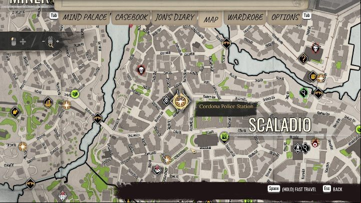 After talking to the official, you need to go to the police station to get more information about the case - Sherlock Holmes Chapter One: The Muse from Abroad, Norton and Bernadotti - walkthrough, solution - The Muse From Abroad - Sherlock Holmes Chapter One Guide