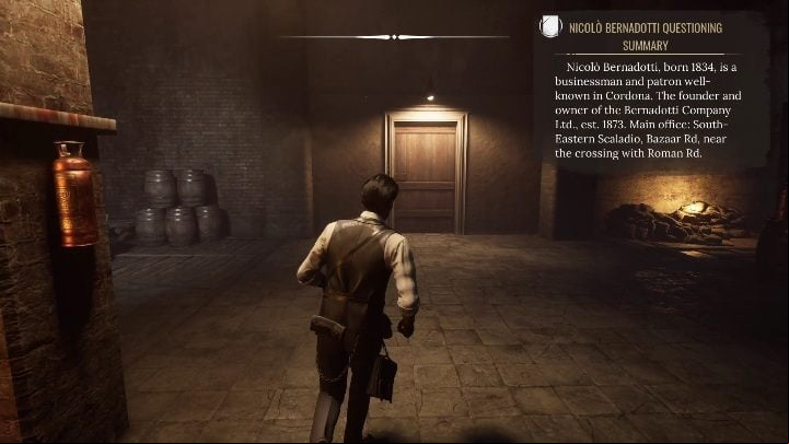 After eliminating the opponents, proceed straight to Bernardotti's office - Sherlock Holmes Chapter One: The Muse from Abroad, Norton and Bernadotti - walkthrough, solution - The Muse From Abroad - Sherlock Holmes Chapter One Guide
