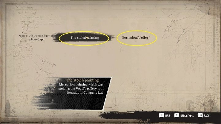 The last thing you can connect is - Sherlock Holmes Chapter One: The Muse from Abroad, Norton and Bernadotti - walkthrough, solution - The Muse From Abroad - Sherlock Holmes Chapter One Guide
