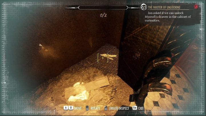Look at the flame that's left in the fireplace - Sherlock Holmes Chapter One: A Mothers Love, cabinet of curiosities - walkthrough - Motherly love #4 - Sherlock Holmes Chapter One Guide