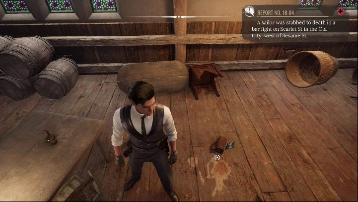 Evidence 1: a pint of spilled beer - Sherlock Holmes Chapter One: The Collie Shangles - walkthrough - Police cases - Sherlock Holmes Chapter One Guide